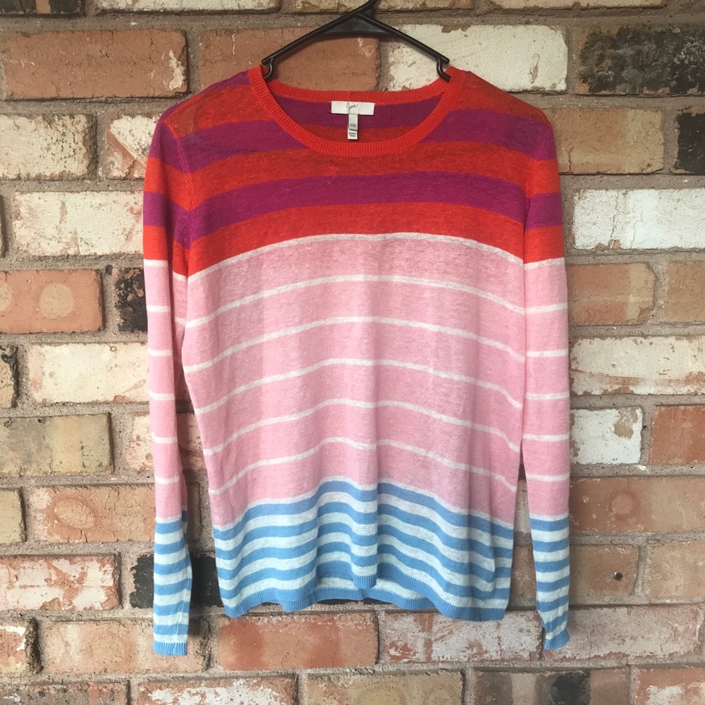 Joie Striped Linen lightweight sweater